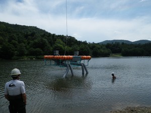 液薄膜型水質浄化装置取り卸し